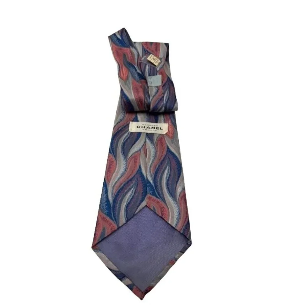 Chanel Georges Chanel France 100% Silk French Pastels Tie